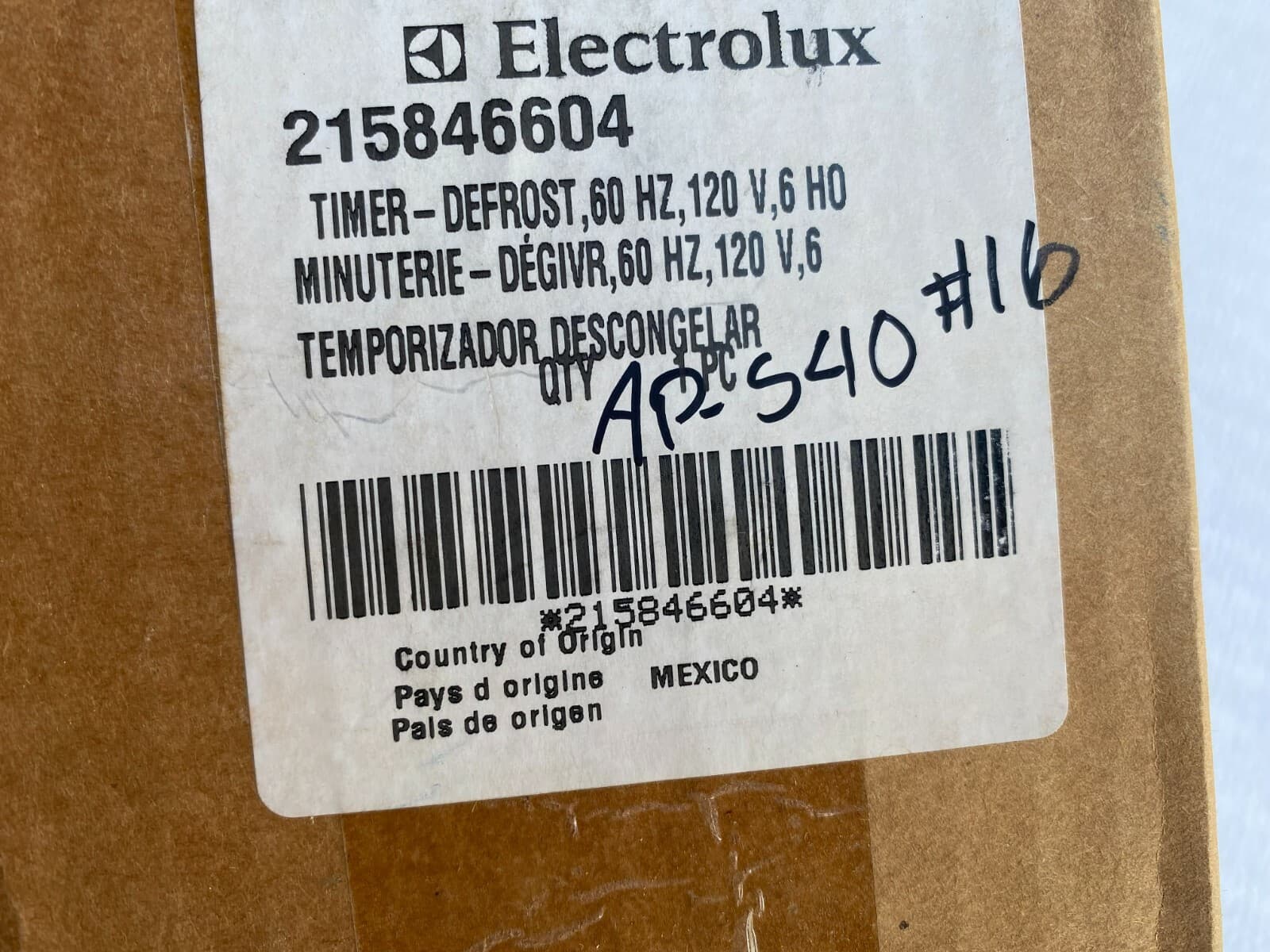 Genuine Electrolux Refrigerator Defrost Timer 215846604 — thumbnail 8