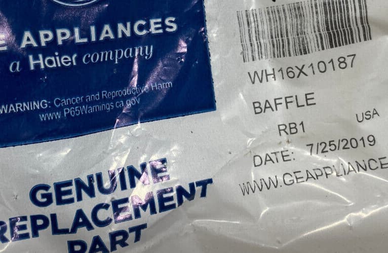 New Genuine OEM GE Washer Baffle WH16X10187 — thumbnail 2