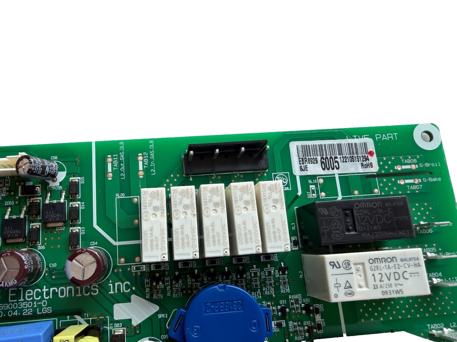 EBR89296005 OEM LG Electric Range Main Control Board  Genuine — thumbnail 3