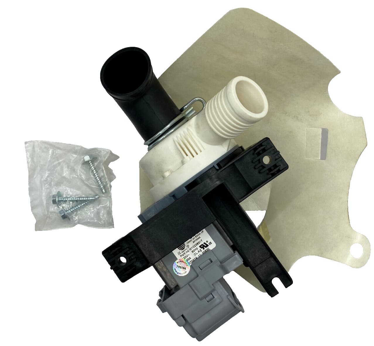 W10536347 Whirlpool OEM Washer Drain Pump Kit NEW Genuine