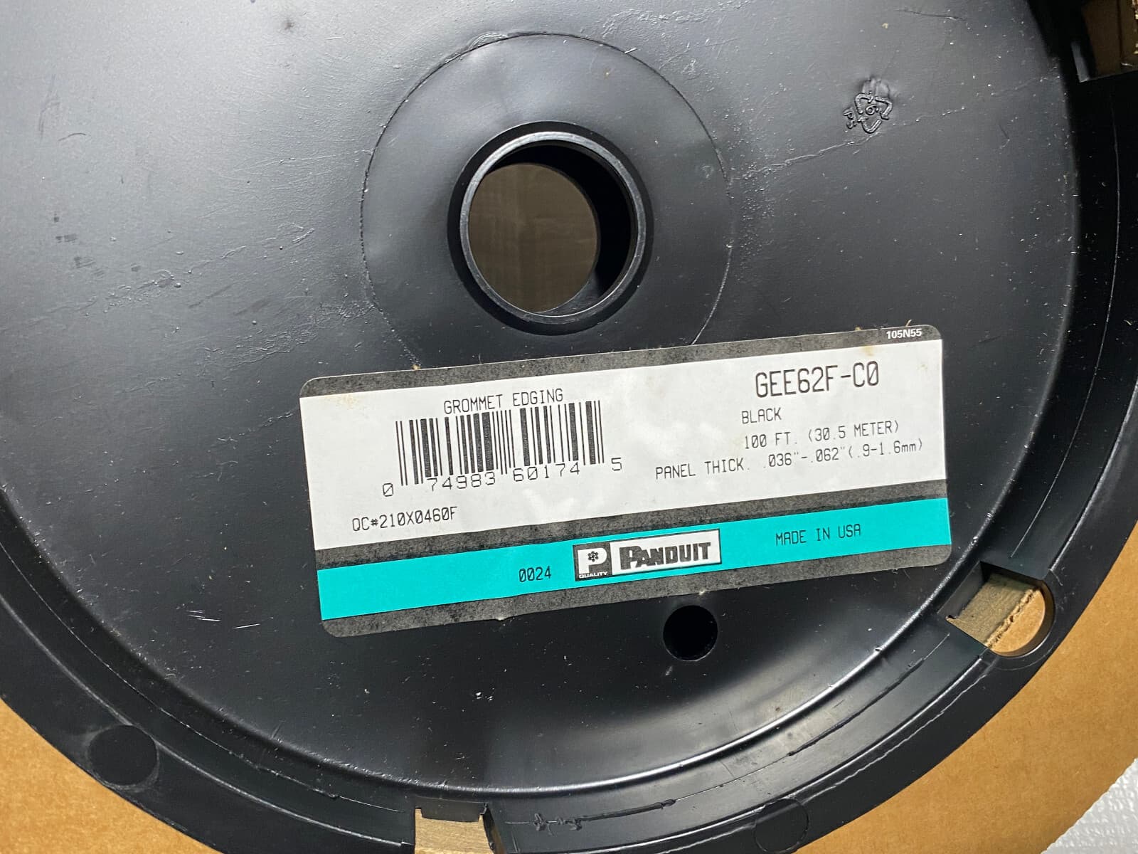 New Genuine Panduit Grommet Edging 100FT Black GEE62F-A-C0 — thumbnail 2