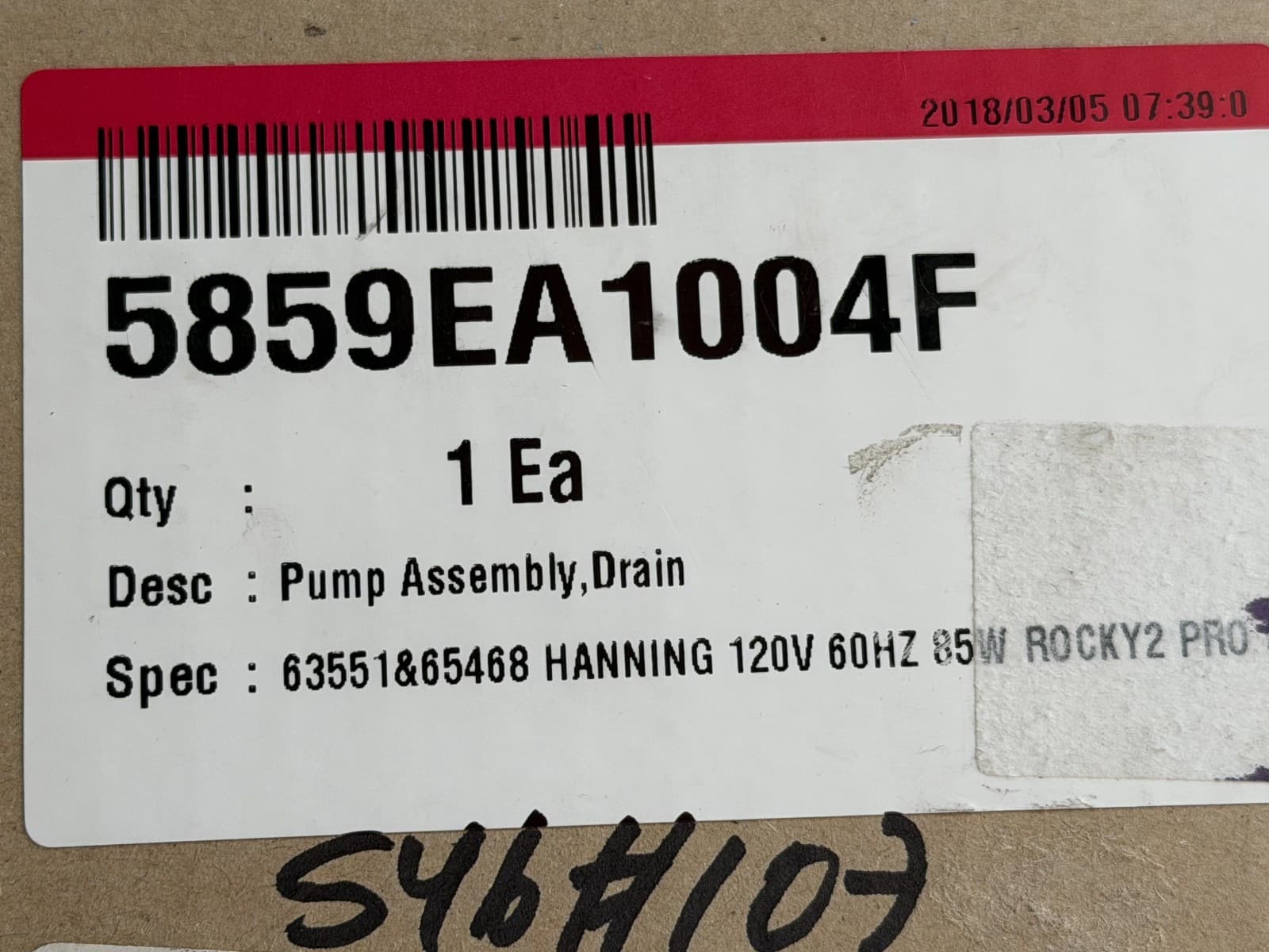 5859EA1004F OEM LG Washer Drain Pump Assembly New Genuine — thumbnail 13