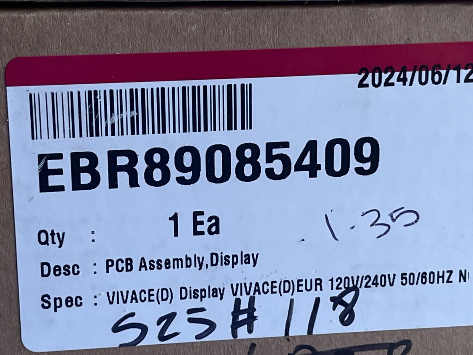 EBR89085409  OEM LG Dryer Display Control Board New Genuine — thumbnail 12