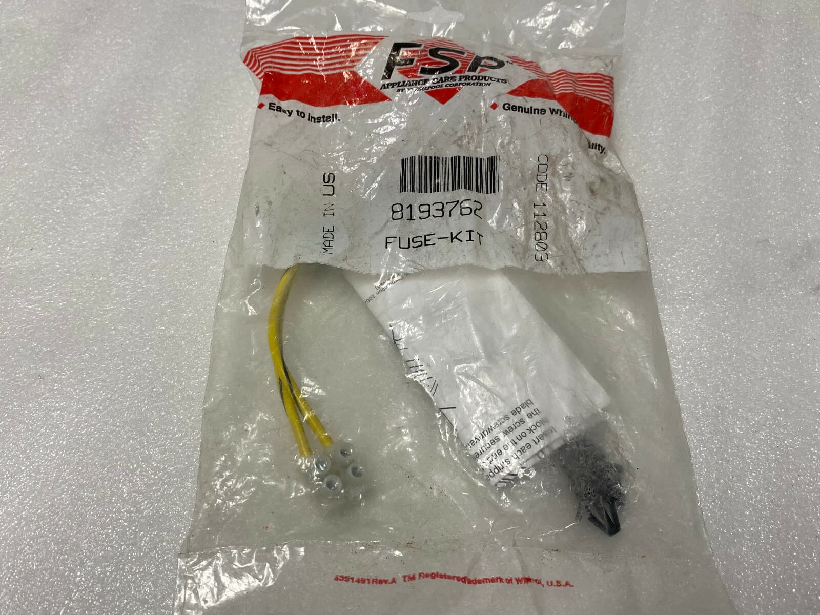 8193762 OEM Whirlpool Dishwasher Thermal Fuse Kit NEW — thumbnail 6
