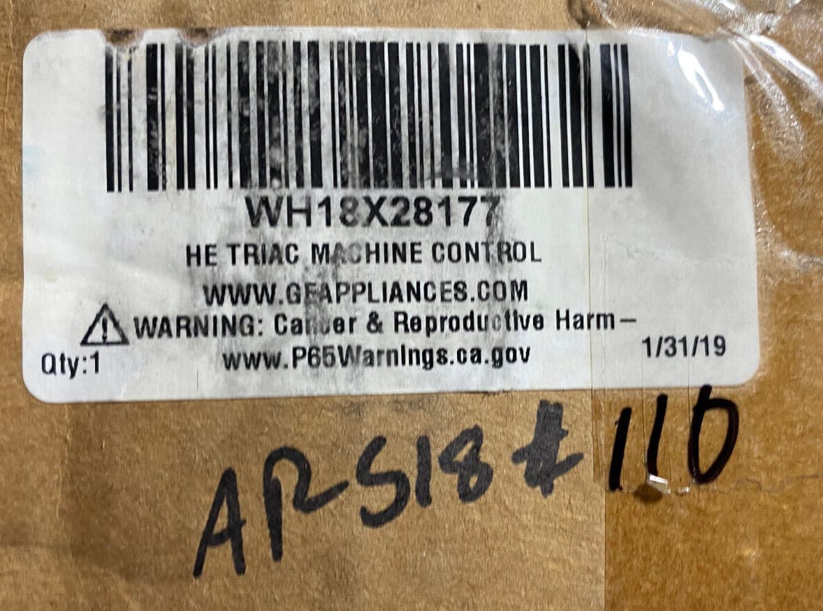 New Genuine OEM GE Washer Main User Interface Control Board WH18X28177 — thumbnail 5