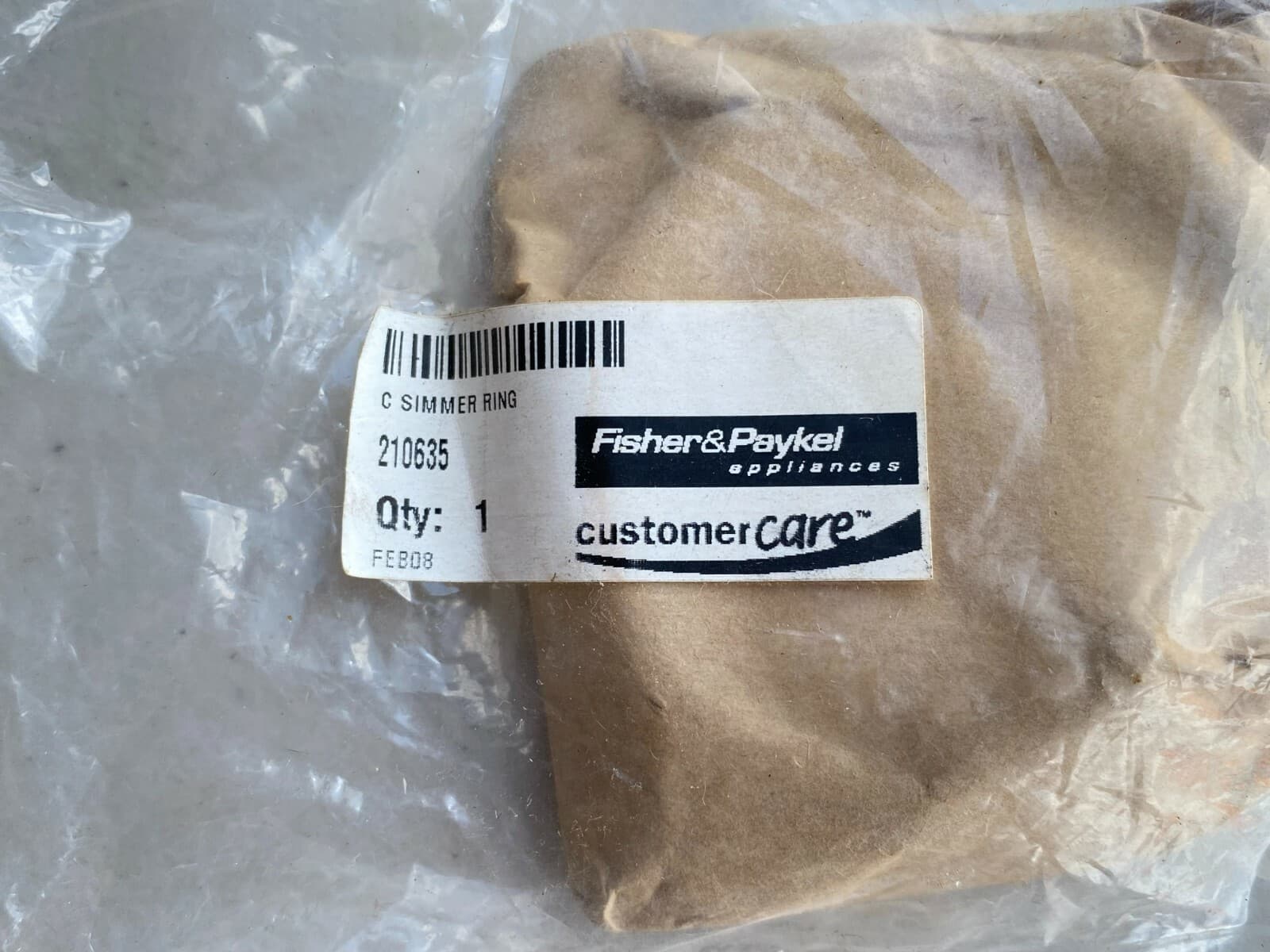 Genuine OEM Fisher & Paykel Ring Simmer C Burner 210635 — thumbnail 3