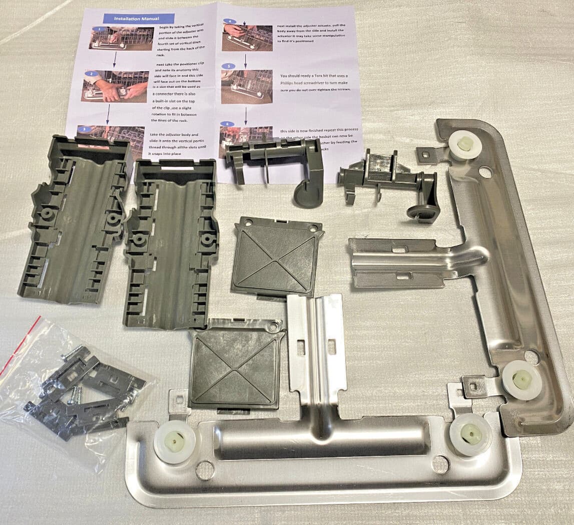 W10712395 New For Whirlpool Dishwasher Rack Adjuster Kit