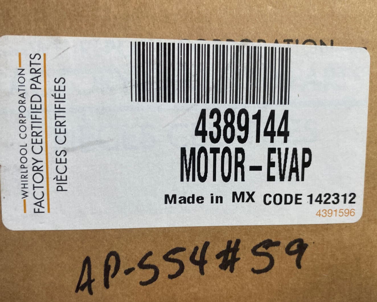New Genuine OEM Whirlpool Refrigerator Evaporator Fan Motor 4389144 — thumbnail 9