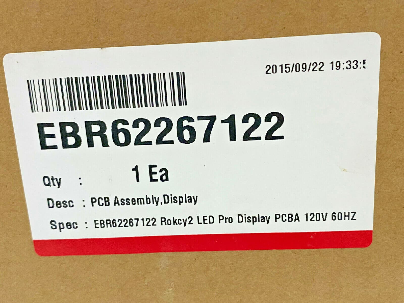EBR62267122 OEM LG Washer Display Control Board Genuine New — thumbnail 4