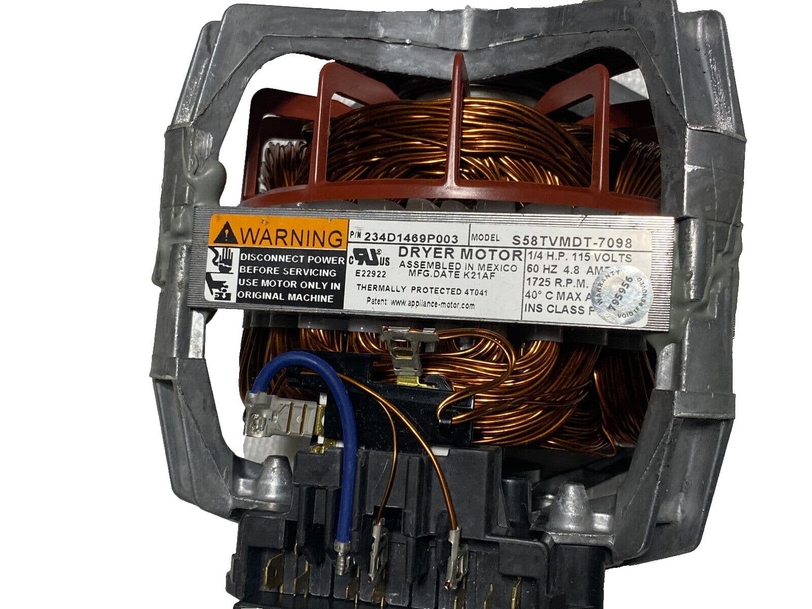 Genuine GE Dryer Motor & Pulley Assembly WE17X22216 — thumbnail 2