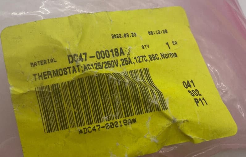 New Genuine OEM Samsung  Dryer High-Limit Thermostat DC47-00018A — thumbnail 3