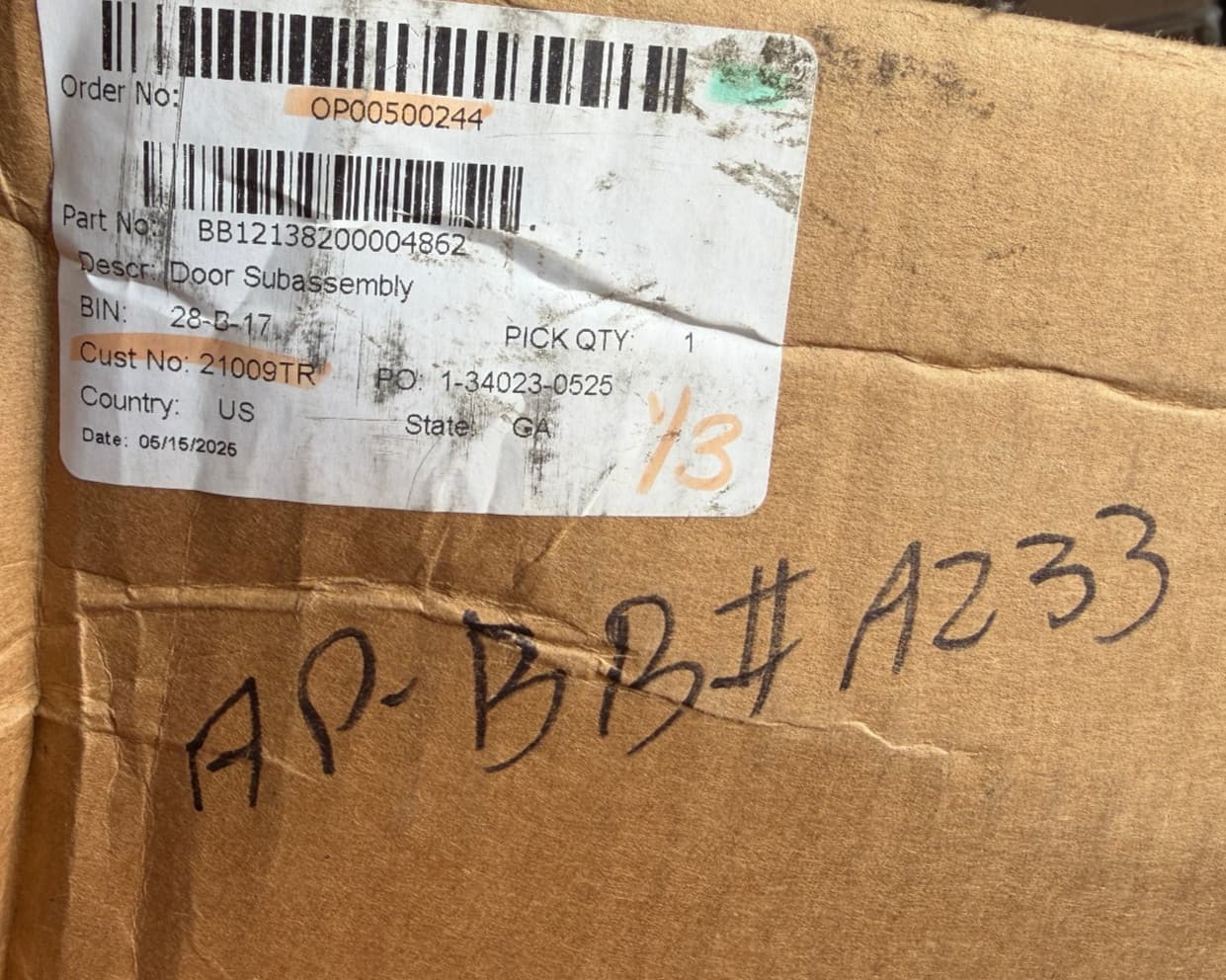 12138200004862 OEM Midea Dryer Door Subassembly New Genuine — thumbnail 5
