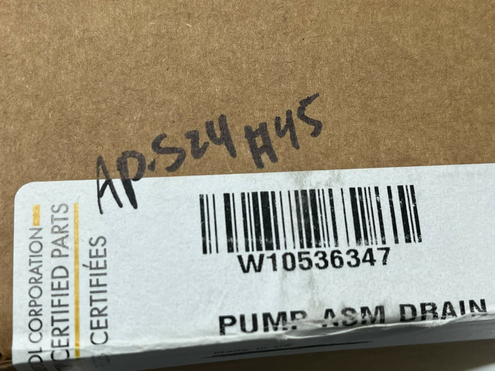 W10536347 Whirlpool OEM Washer Drain Pump Kit NEW Genuine — thumbnail 15