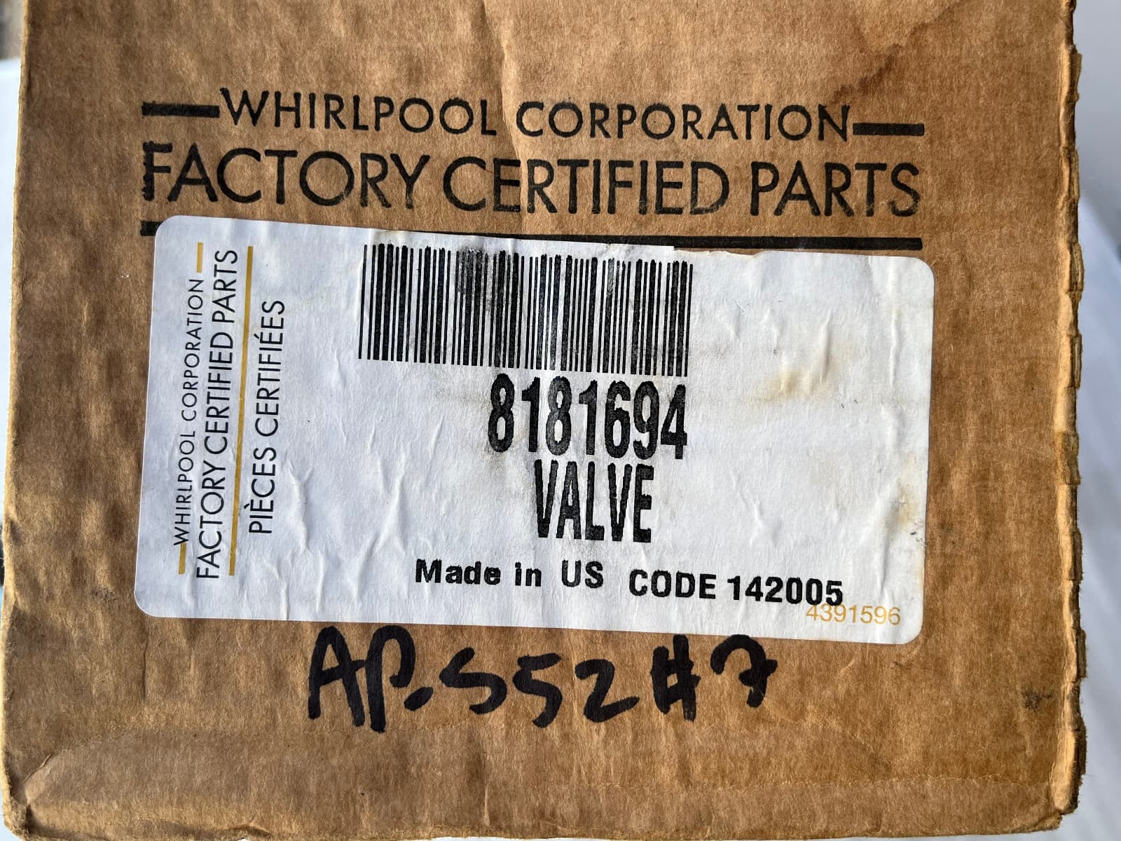 8181694 WP8181694 OEM Whirlpool Washer Inlet Valve New Genuine — thumbnail 8