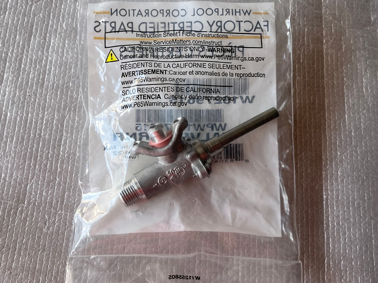 New Genuine Whirlpool  Range Surface Burner Valve WPW10279615 — thumbnail 5