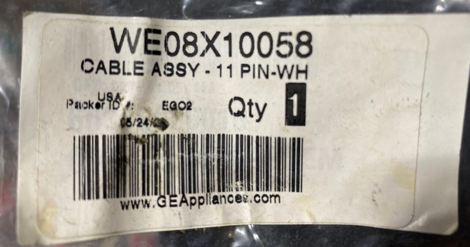 New Genuine OEM GE Dryer -Washer Cable Assembly - 11 Pin Wh WE08X10058 — thumbnail 2