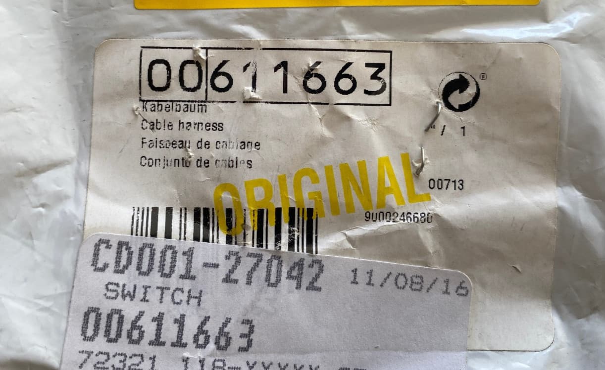 00611663 OEM Bosch Dishwasher Wire Harness  New Genuine — thumbnail 3