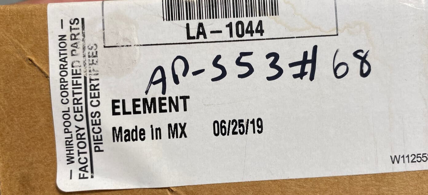 LA-1044 OEM Whirlpool Dryer Heating Element Kit  NEW Genuine — thumbnail 10