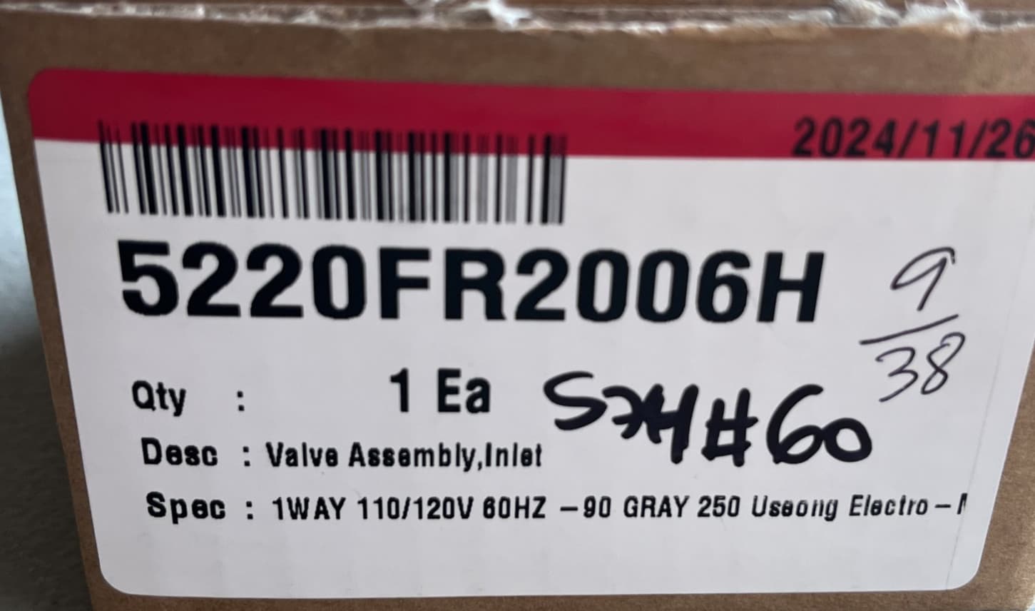 Genuine LG Washer Water Inlet Valve Assembly 5220FR2006H — thumbnail 5