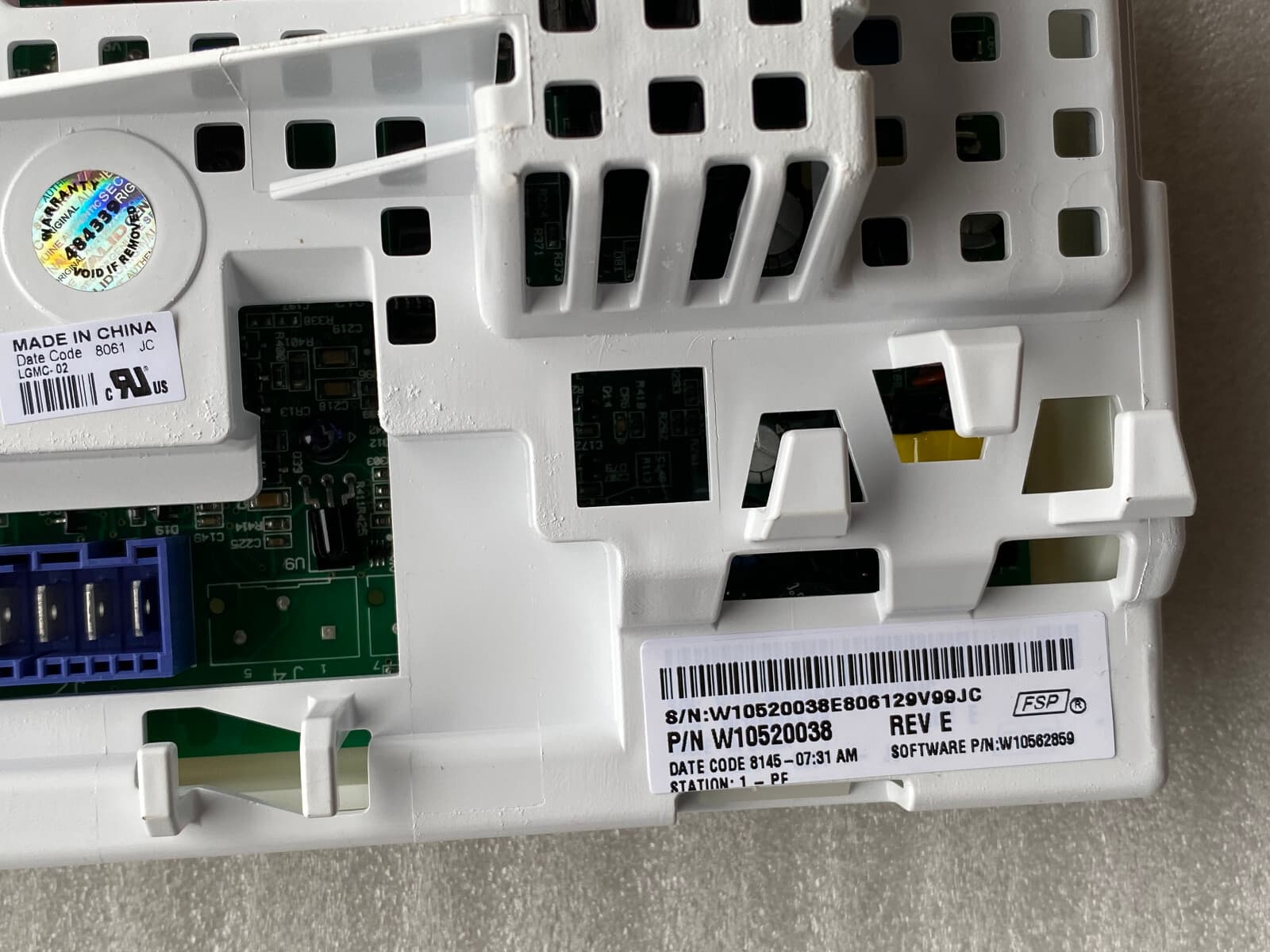 New Genuine OEM Whirlpool Electronic Control Board MVWC360AW0 W10520038 — thumbnail 2