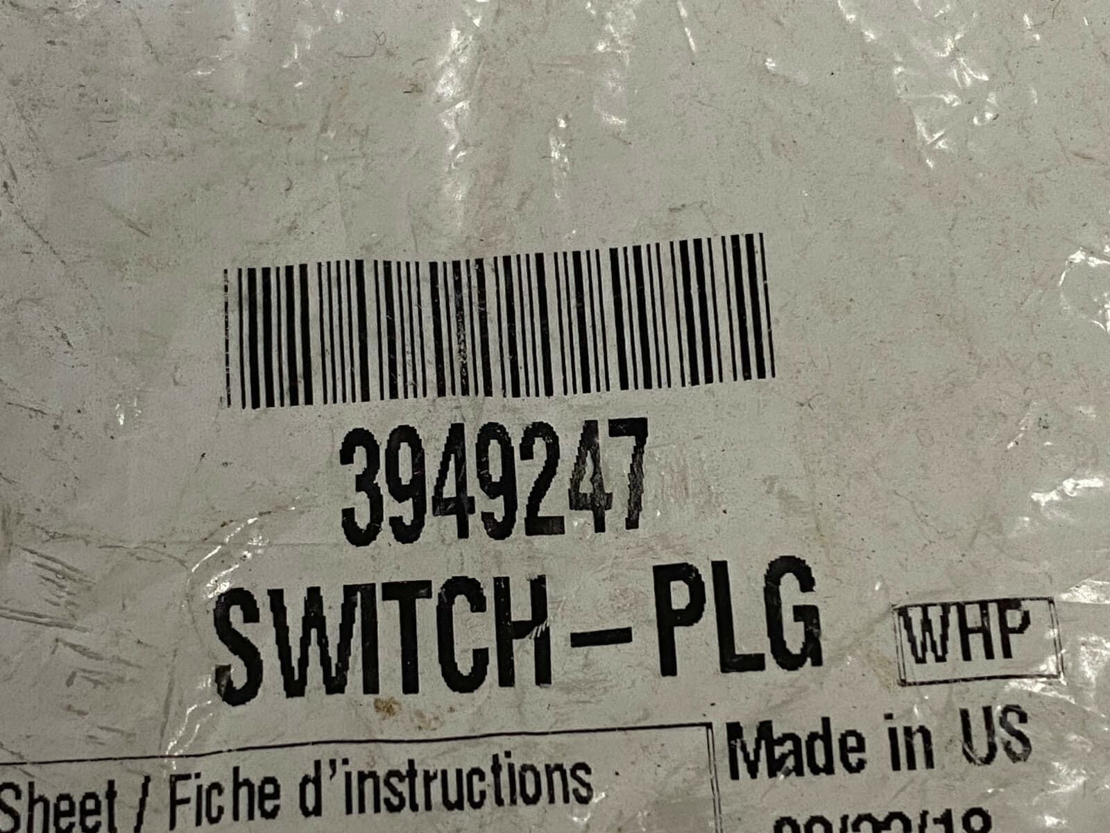 3949247 OEM Whirlpool Washer Lid Switch New Genuine — thumbnail 9