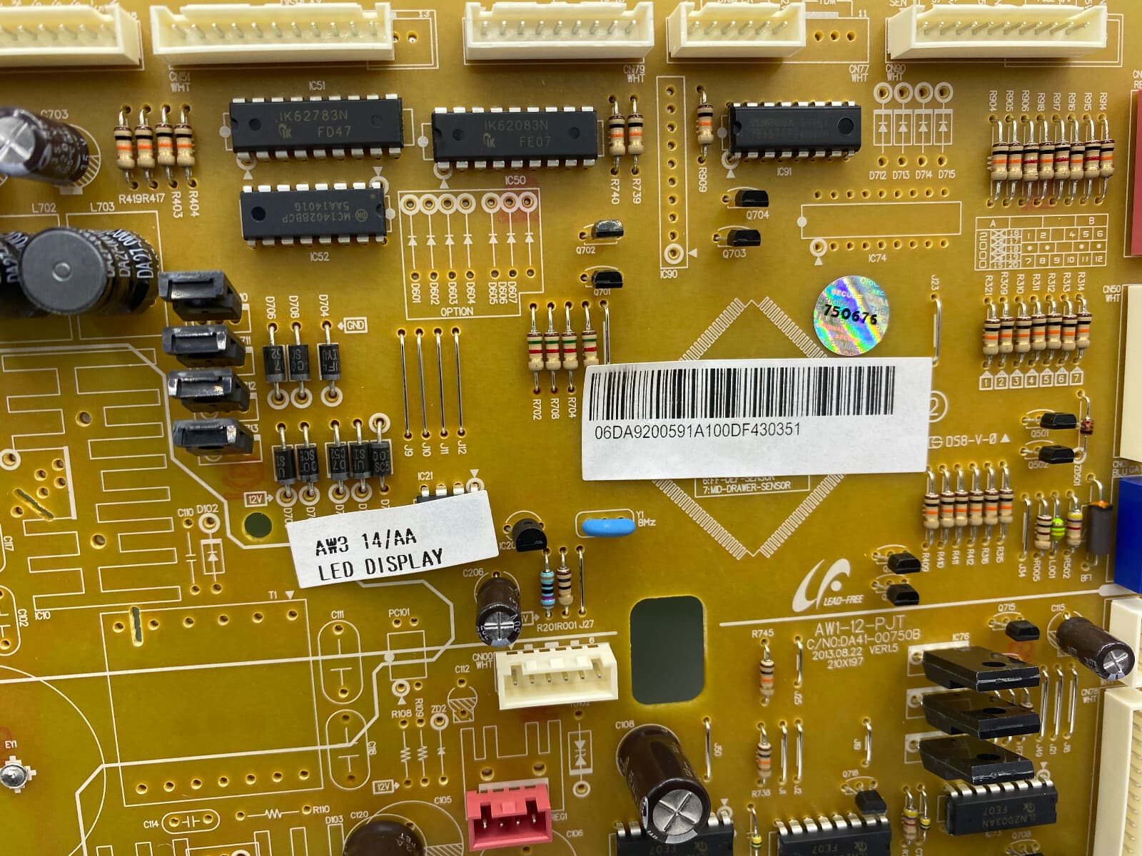New OEM Samsung Refrigerator Electronic Control Board DA92-00591A, DA94-02663A — thumbnail 2