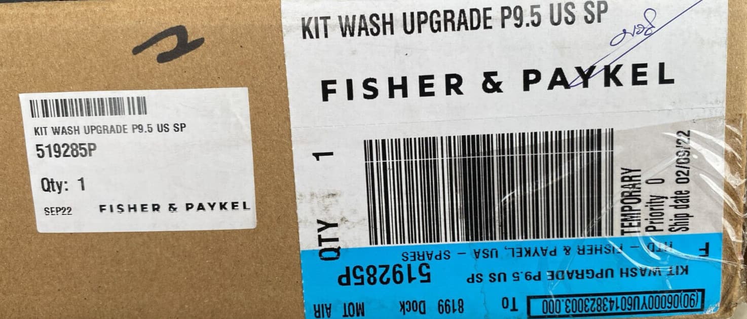 New Genuine OEM Fisher & Paykel Kit Wash Upgrade P9.5 519285P — thumbnail 5