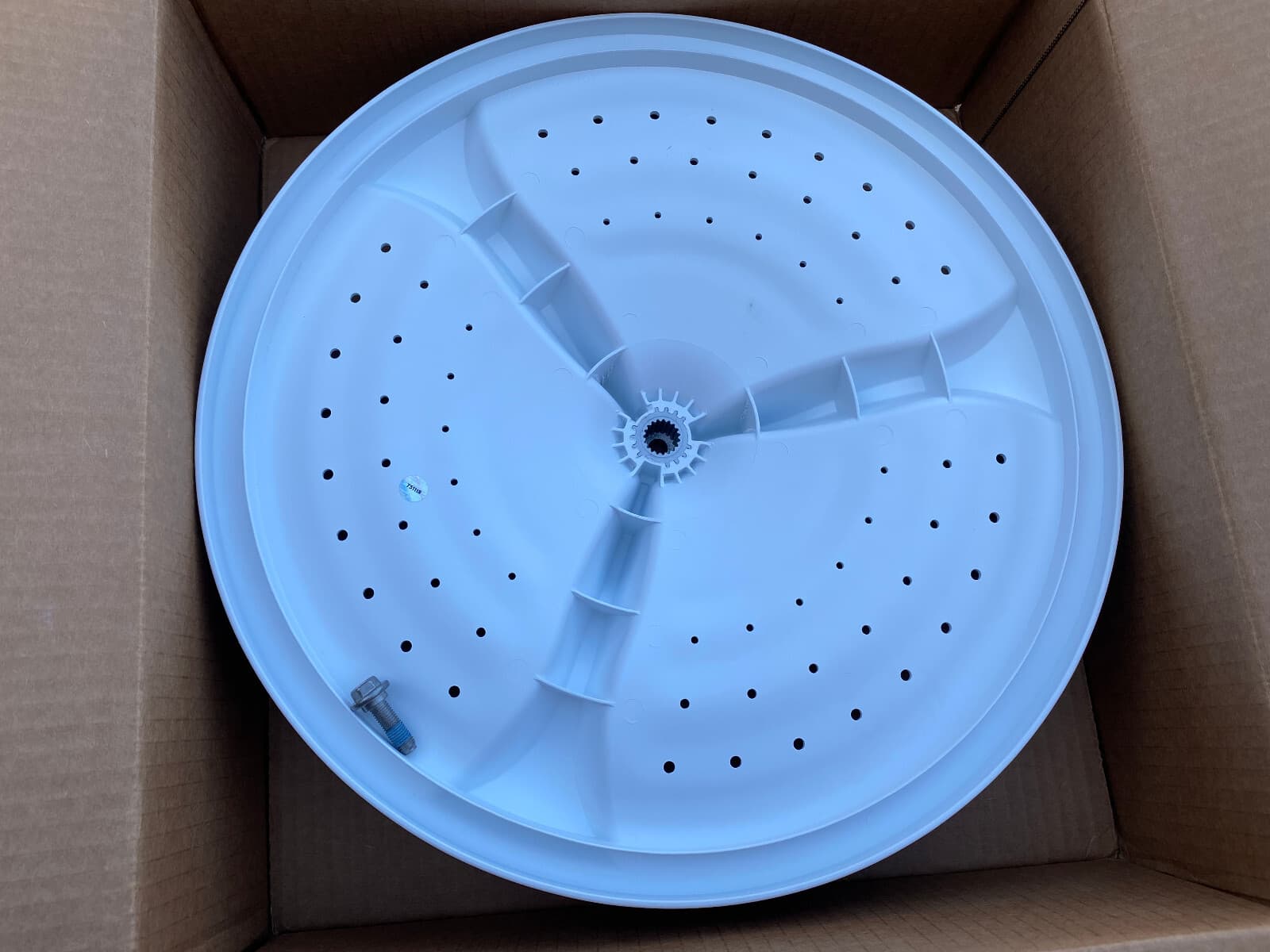 New Genuine OEM Whirlpool Washer Washplate W10752283 — thumbnail 2