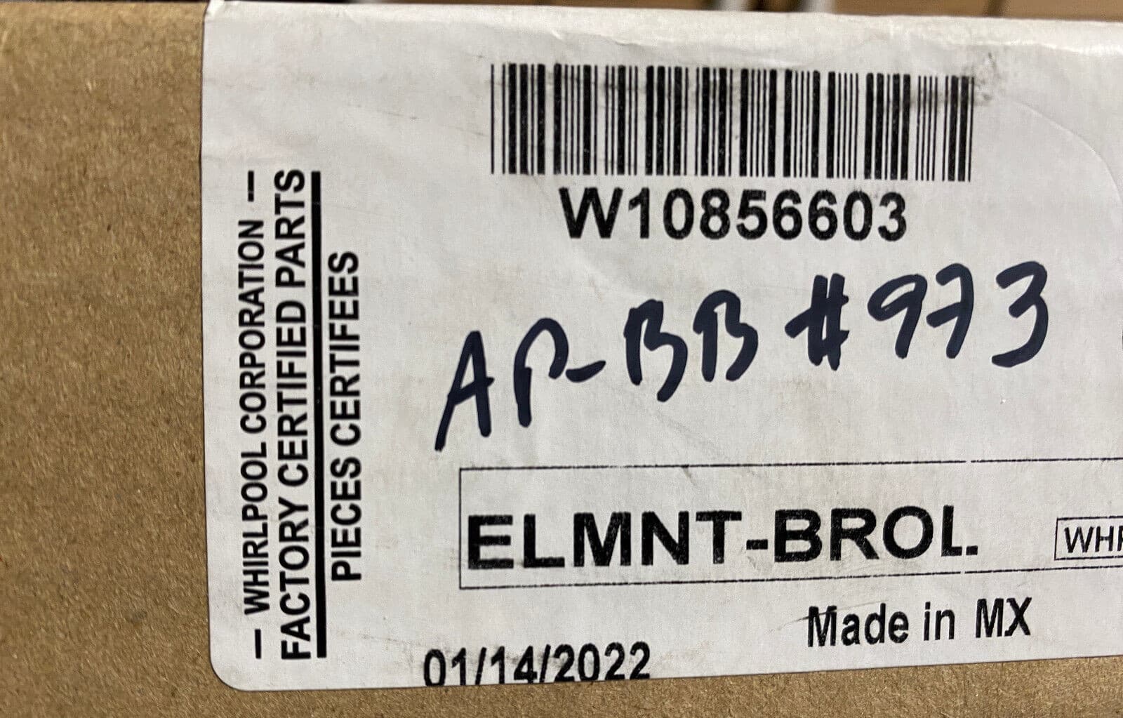 New Genuine OEM Whirlpool Range Broil Element W10856603 — thumbnail 2