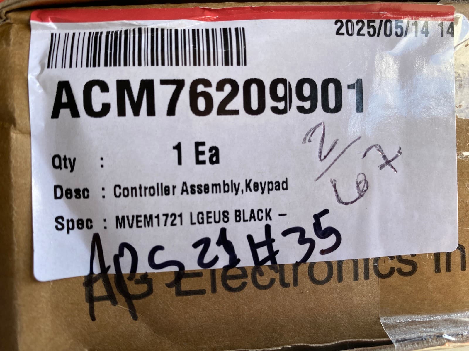 ACM76209901 OEM LG Microwave Controller Assembly Keypad New Genuine — thumbnail 5