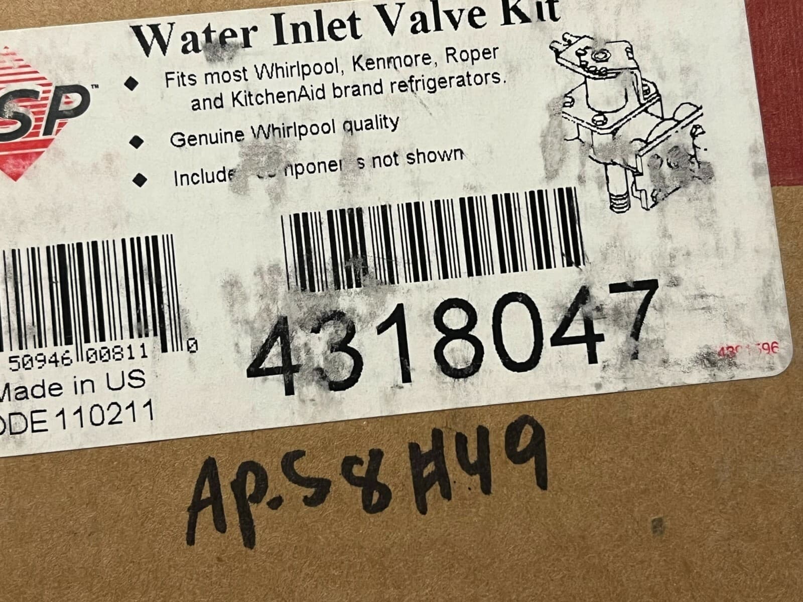NEW Genuine Whirlpool Refrigerator Water Inlet Valve 4318047 — thumbnail 12