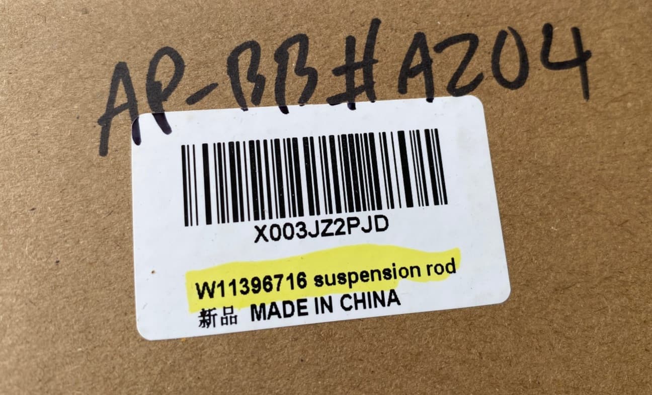 W11396716 For Whirlpool Washer Suspension Rod Kit  (SET 4) New — thumbnail 2