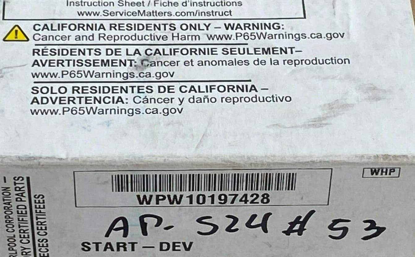 WPW10197428 OEM Whirlpool Refrigerator Start Relay NEW Genuine — thumbnail 5