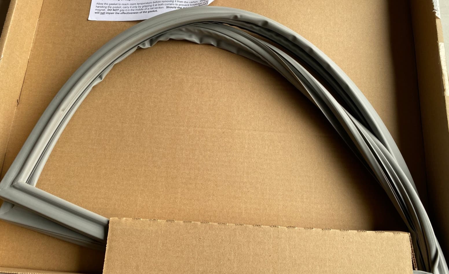 W10714545 OEM Whirlpool Refrigerator Door Gasket (Gray ) New Genuine