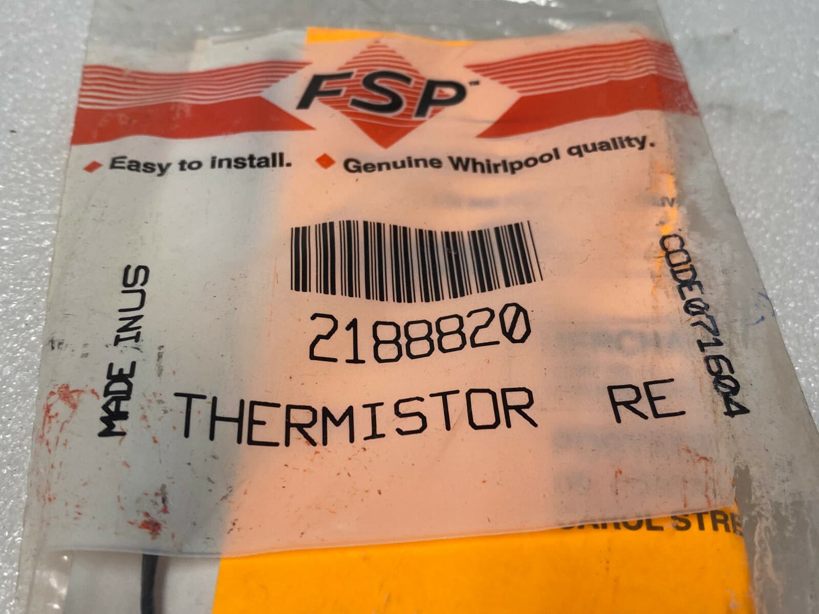New Genuine OEM Whirlpool  Thermistor  2188820 — thumbnail 4