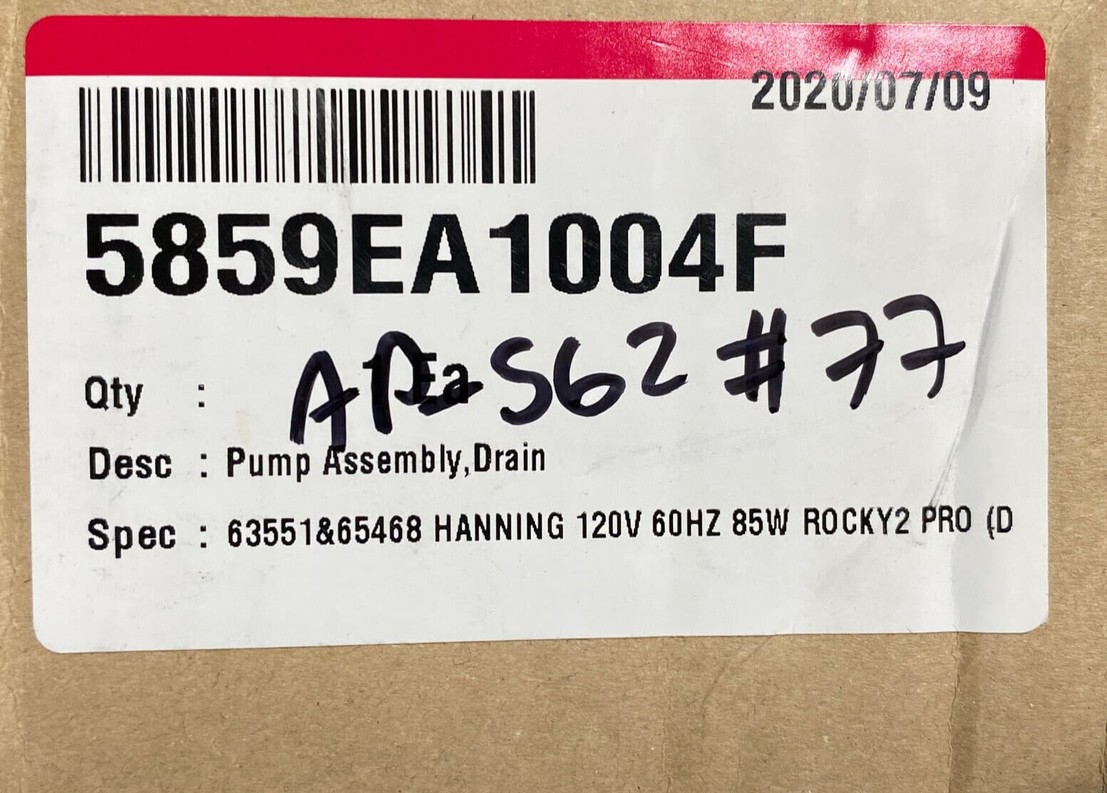 5859EA1004F OEM LG Washer Drain Pump Assembly New Genuine — thumbnail 4