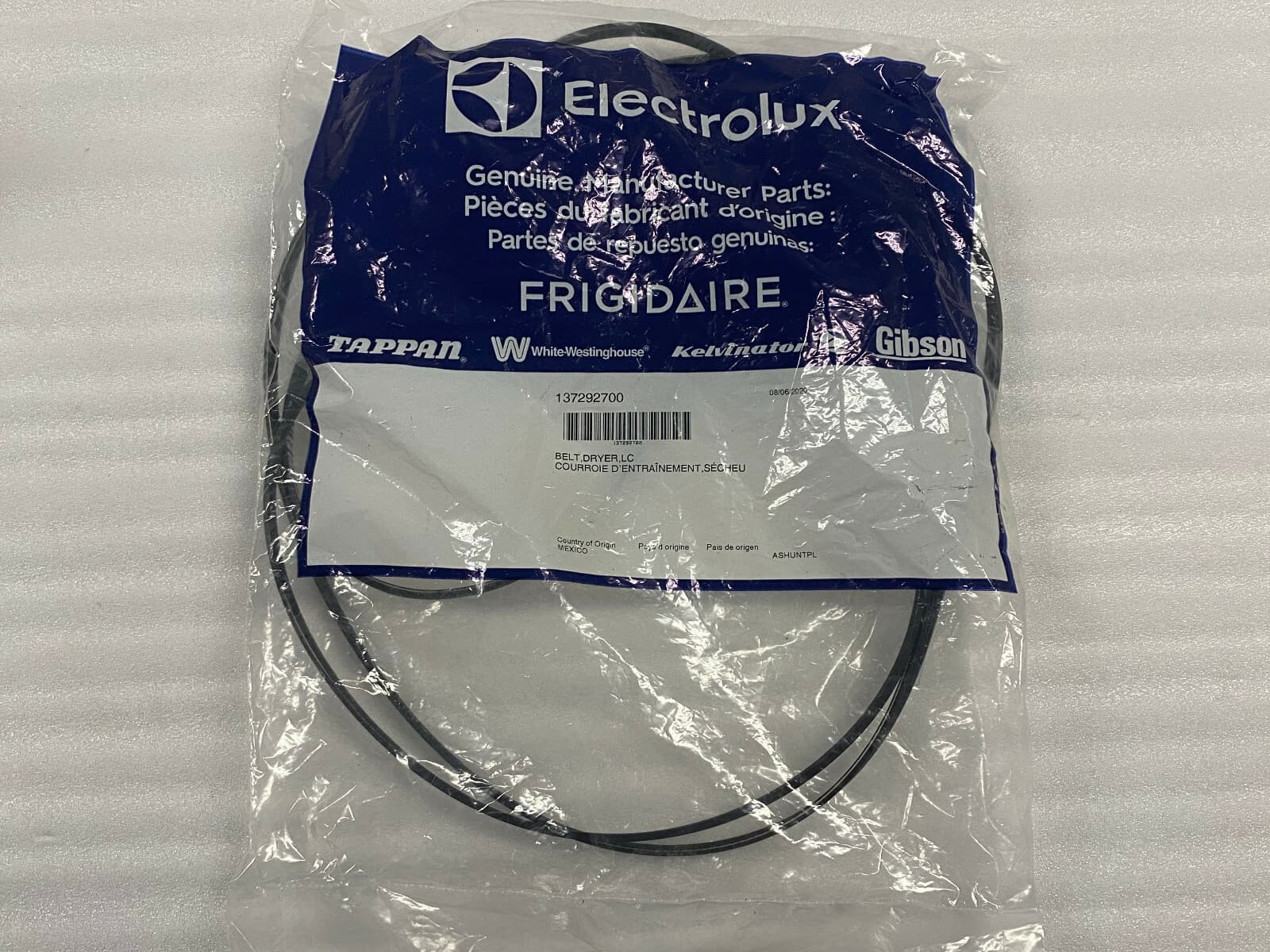 137292700  OEM Frigidaire Dryer Drum Belt NEW Genuine — thumbnail 2