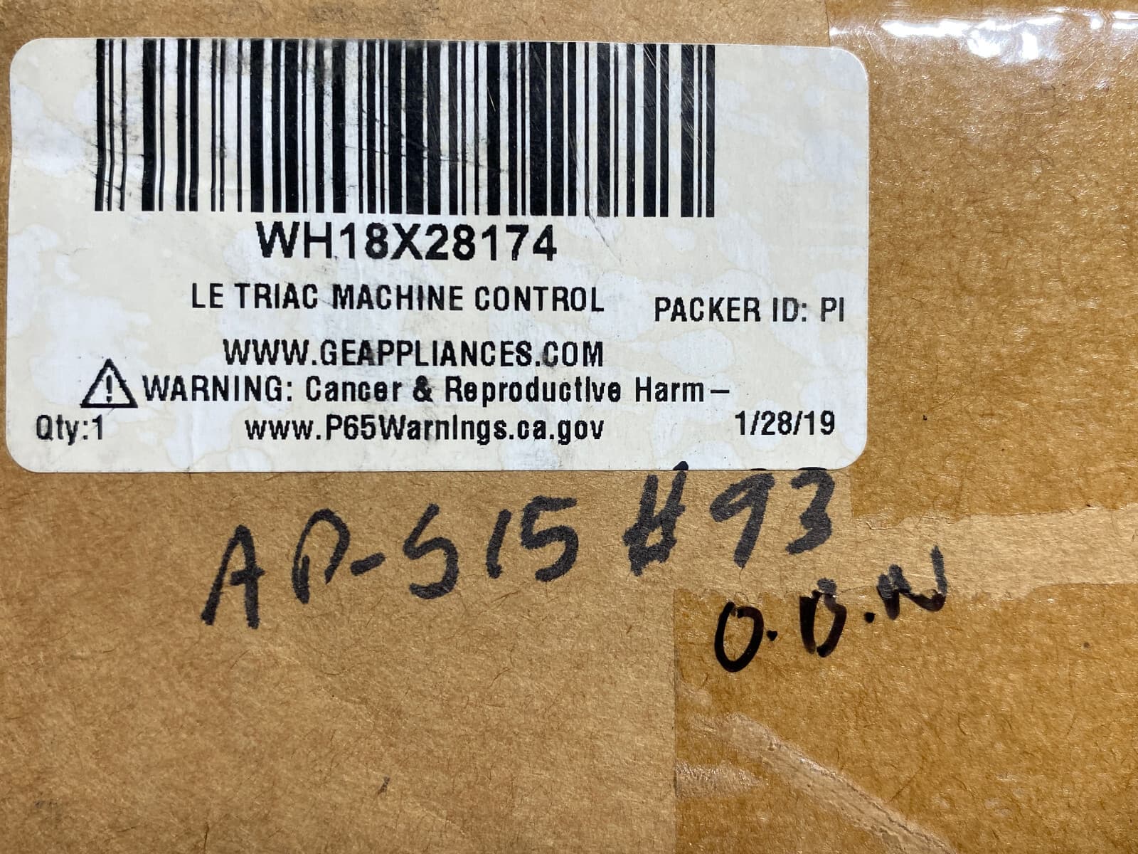 Genuine OEM GE Washer Main Control Board  WH18X28174 — thumbnail 9