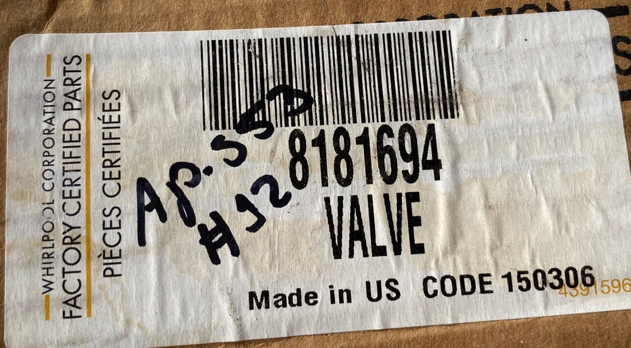 8181694 WP8181694 OEM Whirlpool Washer Inlet Valve New Genuine — thumbnail 9