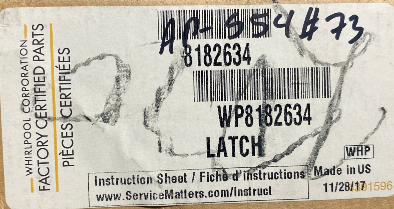 New Genuine OEM Whirlpool Washer Door Lock Assembly 8182634 WP8182634 — thumbnail 9