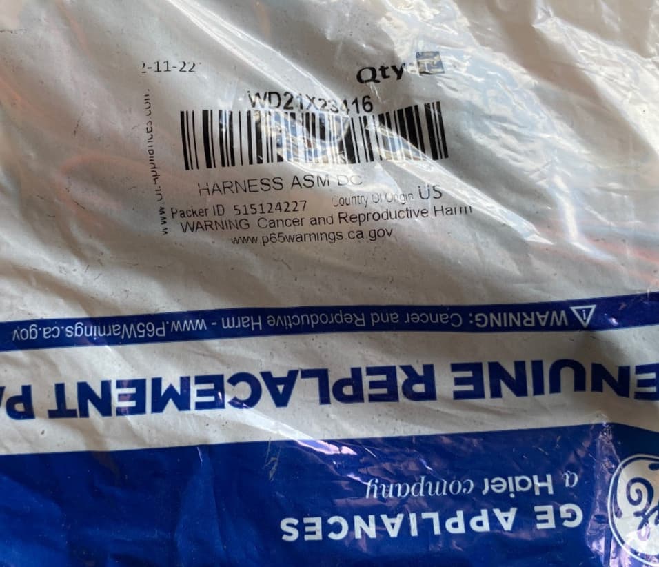 New Genuine GE Dishwasher Wire Harness WD21X23416 — thumbnail 4