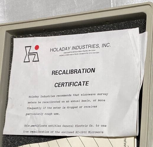 Genuine OEM Holaday  Microwave Oven Survey Meter Kit 2450 MHz  HI-1801 — thumbnail 2