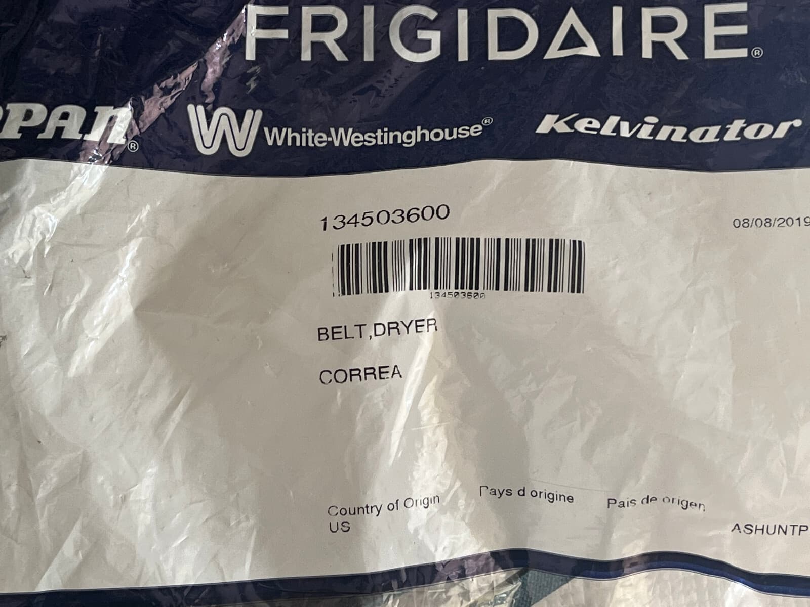 New Genuine Frigidaire, Electrolux Dryer Belt (3 pack) 134503600 — thumbnail 3