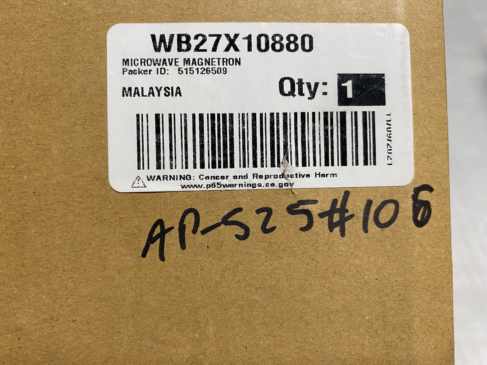 WB27X10880 OEM GE  Microwave Magnetron  New Genuine — thumbnail 4