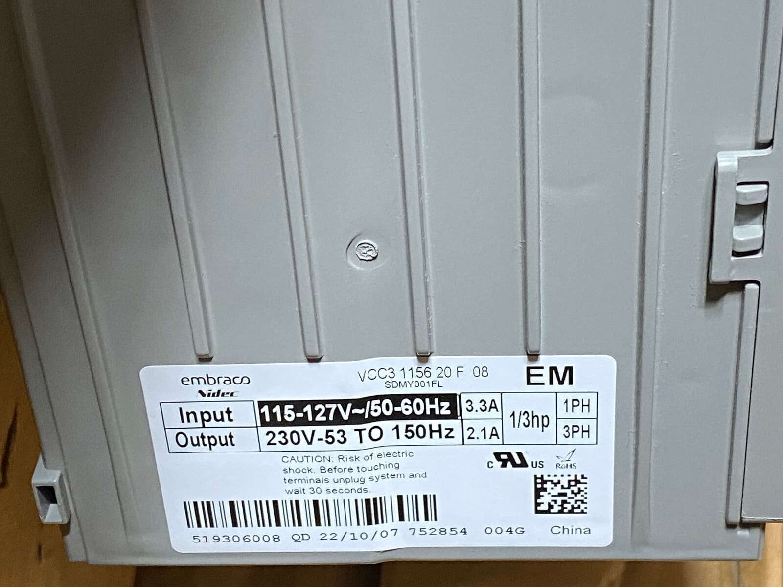 12108960 12 108 960 OEM Miele Refrigerator Compressor Kit VEMY 5H  New Genuine — thumbnail 3