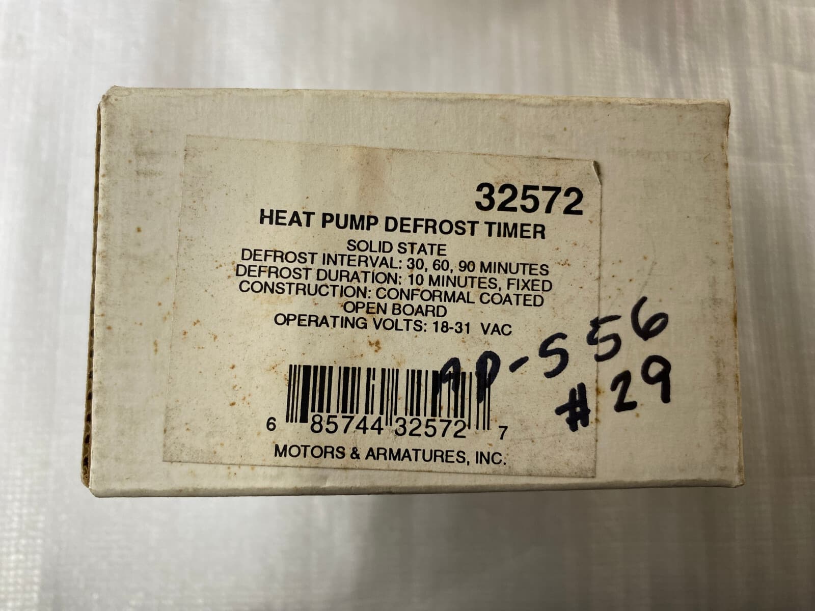New Genuine Mars Heat Pump Defrost Timer 32572 — thumbnail 8