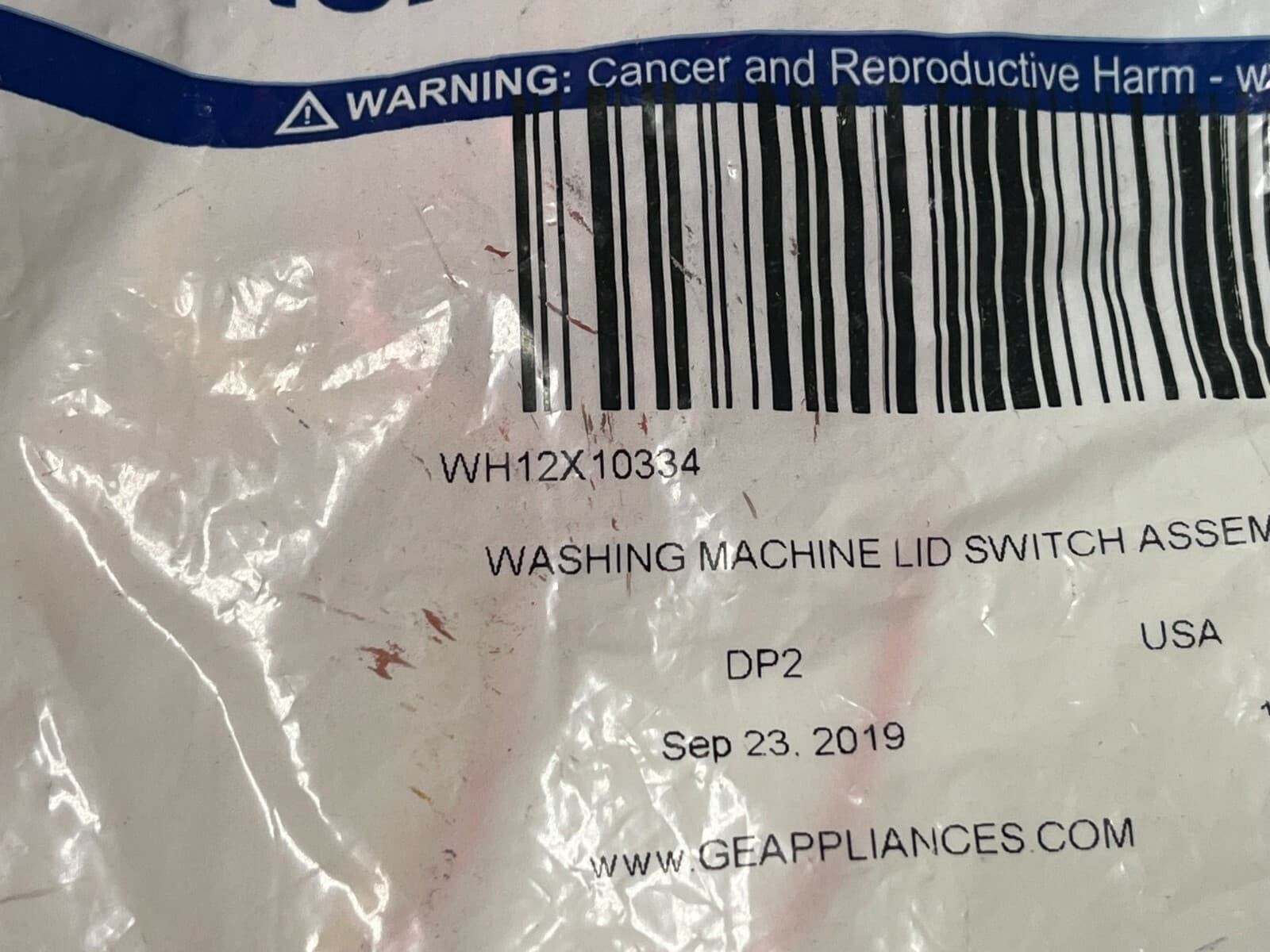 WH12X10334  GE Washer Lid Switch Assembly  New Genuine — thumbnail 5