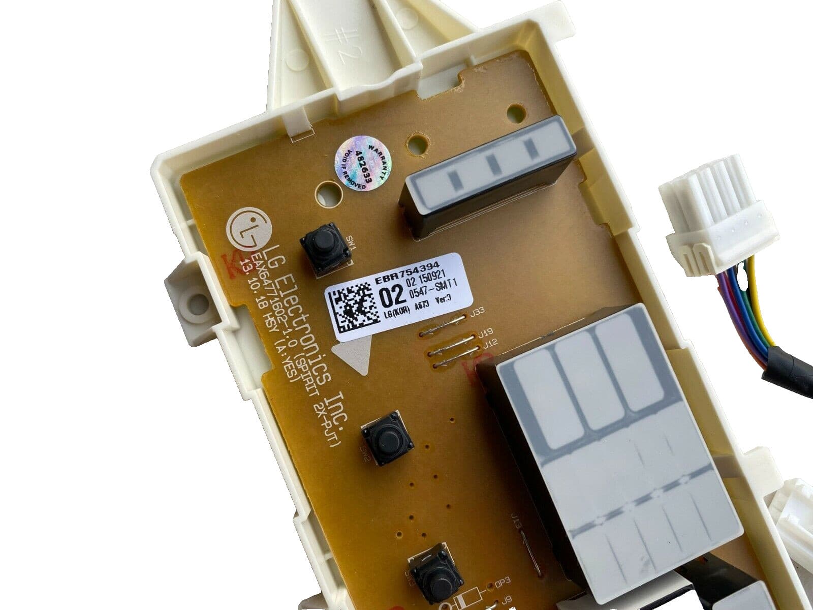 New Genuine OEM LG Dryer Display Power Control Board Assembly  EBR75439402 — thumbnail 2
