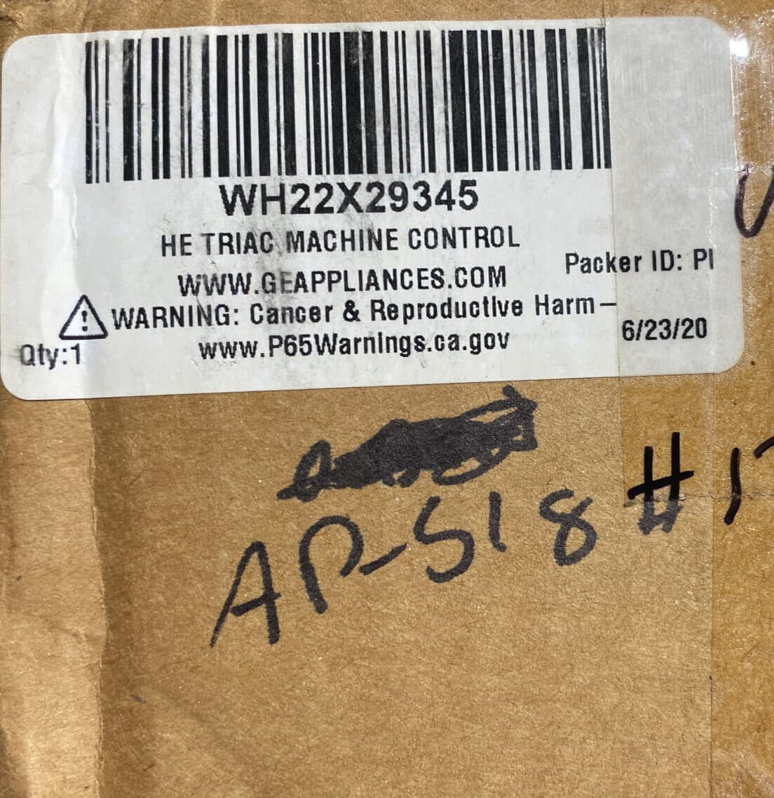 Genuine OEM GE Washer User Interface Assembly 290D2224G001 WH22X29345 — thumbnail 4