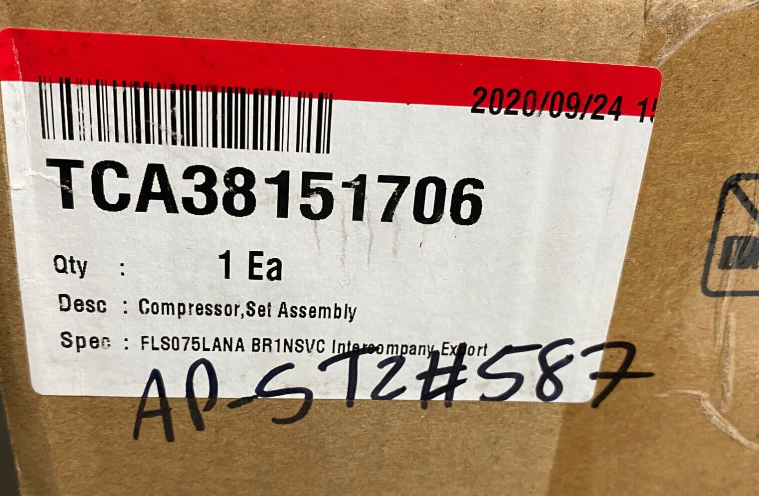 New Genuine OEM LG Kenmore Refrigerator Compressor FLS075LANA TCA38151706 — thumbnail 4